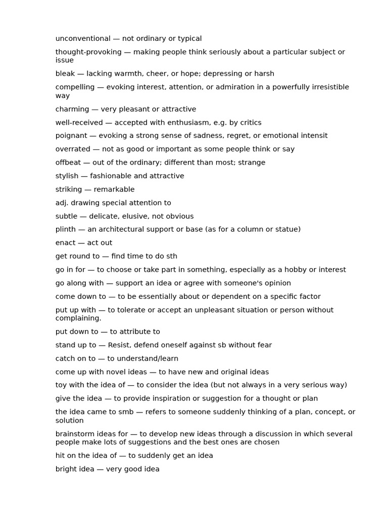 Descriptive Adjectives and Phrases | PDF | Emotions | Psychological ...