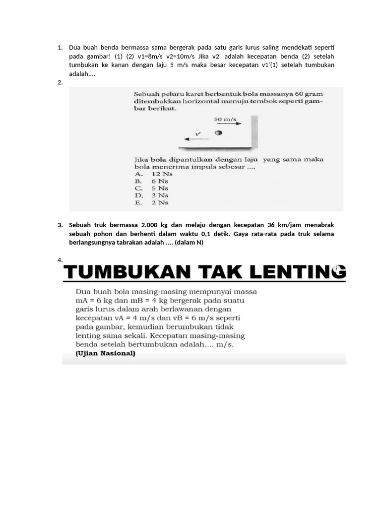 Tumbukan dan Gaya Rata-rata Truk | PDF