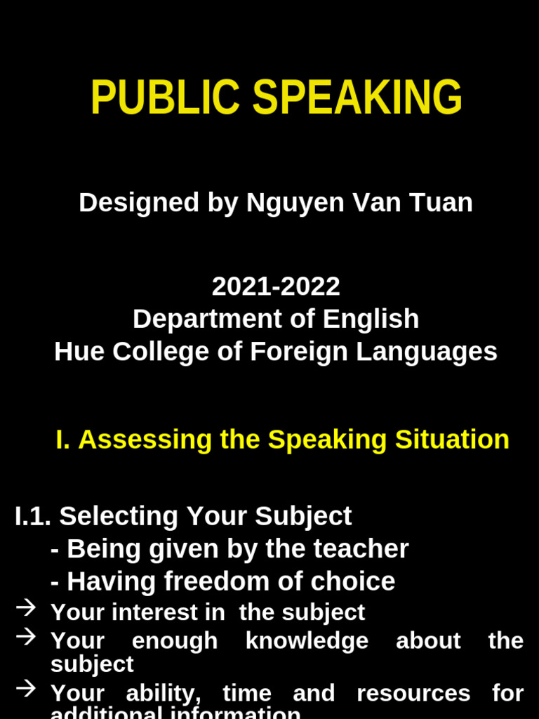 Public Speaking Strategies and Techniques | PDF
