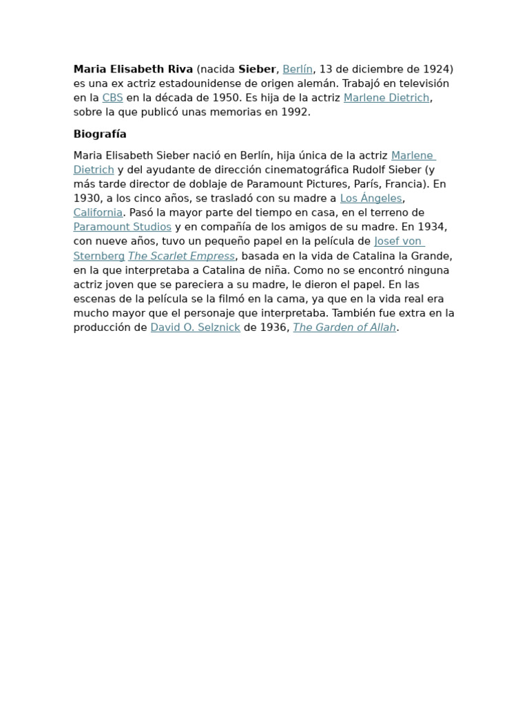 Maria Riva | PDF