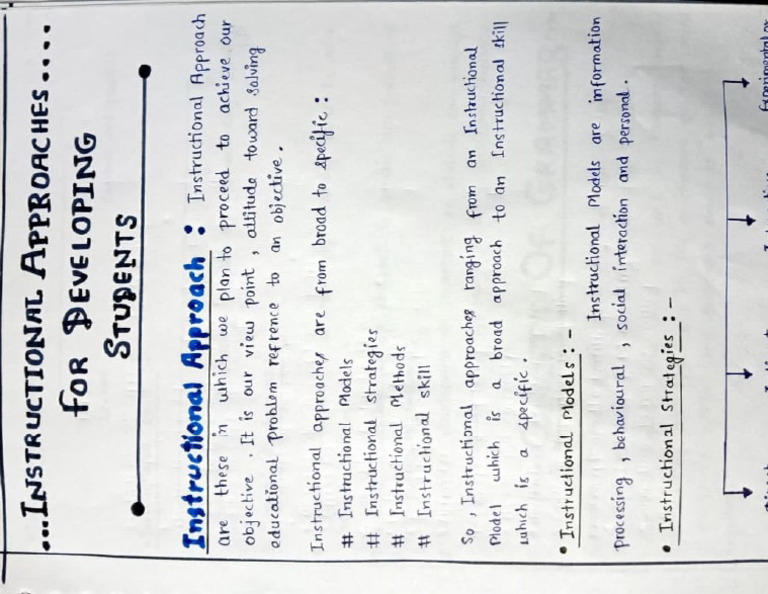 Instructional Approaches For Developing Student | PDF