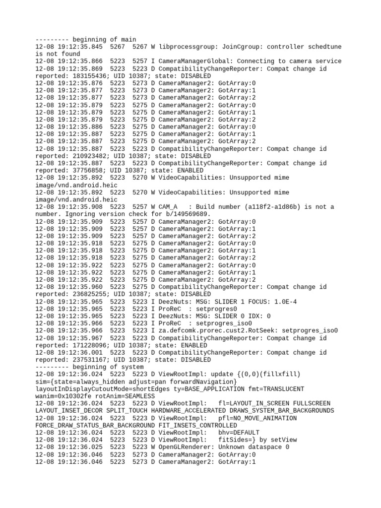 logcat1733665355814 | PDF | Camera | Computing