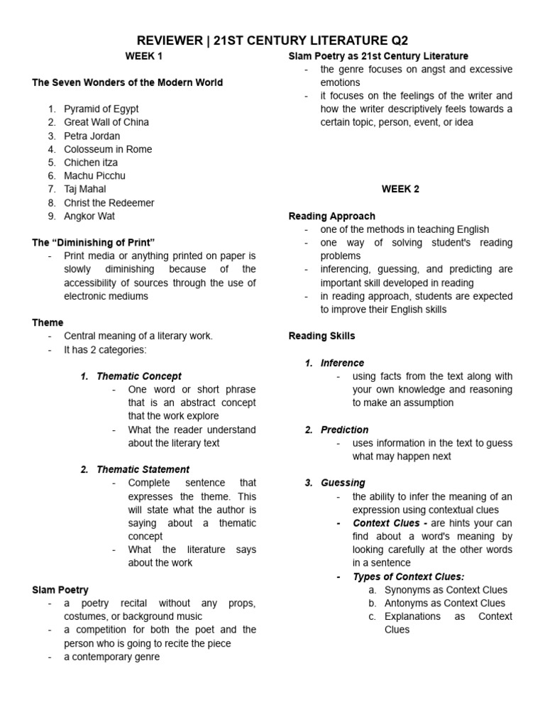 21st Century Literature Review Guide | PDF | Adobe Flash | Multimedia