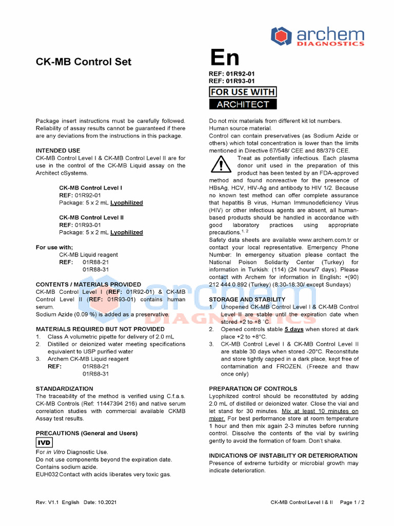 CK-MB-CONTROL-SET Architect Ifu Eng | PDF