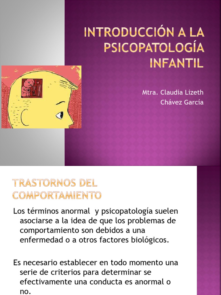 Introducci n a la psicopatolog a infantil pdf comportamiento