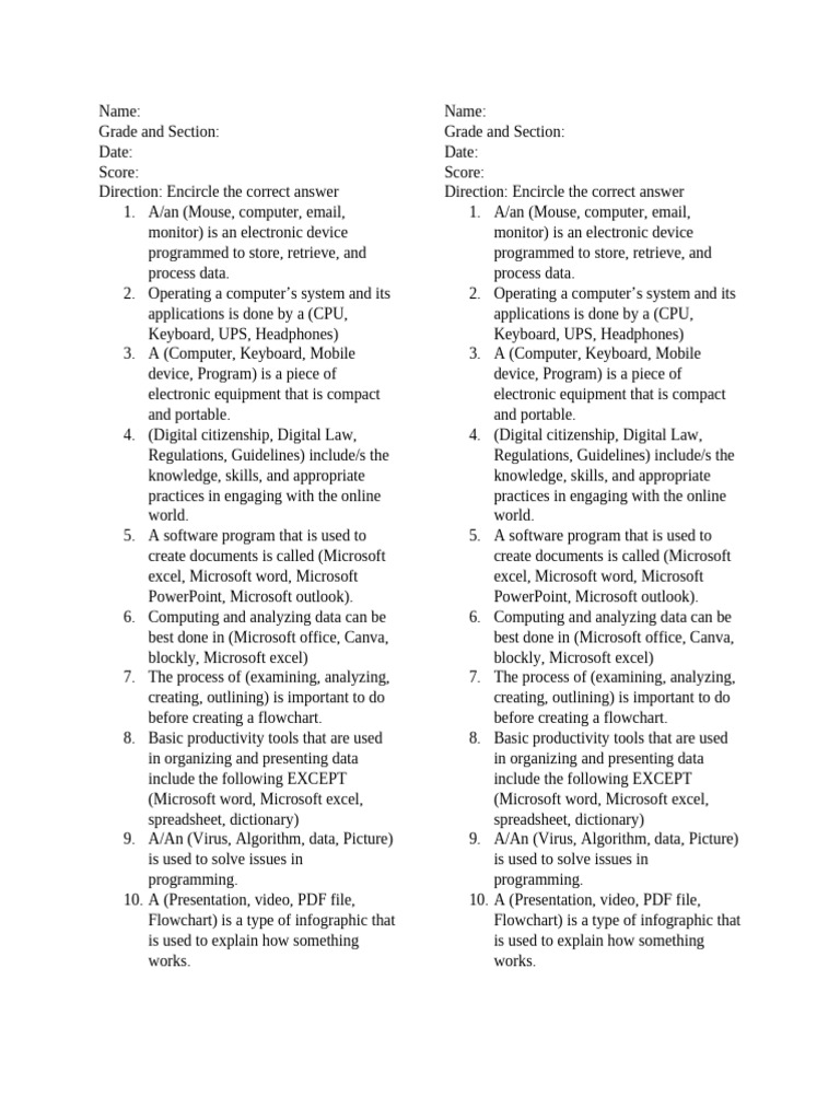 Epp pretest pdf microsoft excel computer keyboard