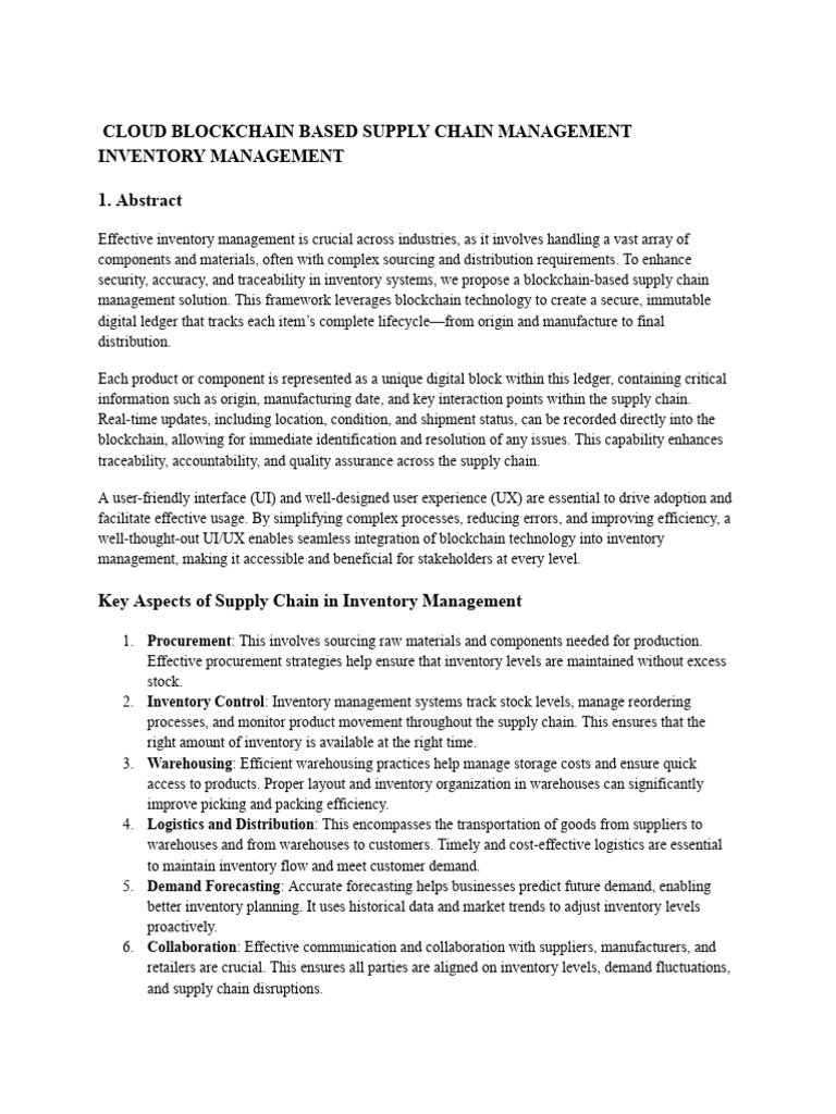 Phase 3 | PDF | Supply Chain | Warehouse