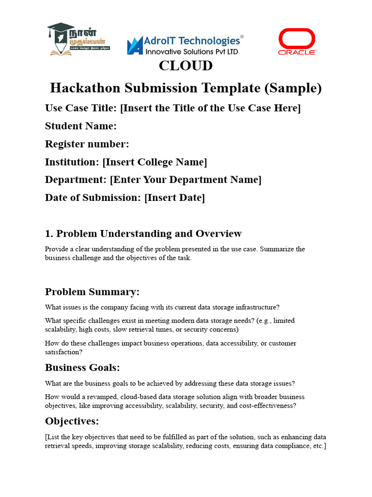 Hackathon Submission Template-Cloud | PDF | Cloud Computing | Computer ...
