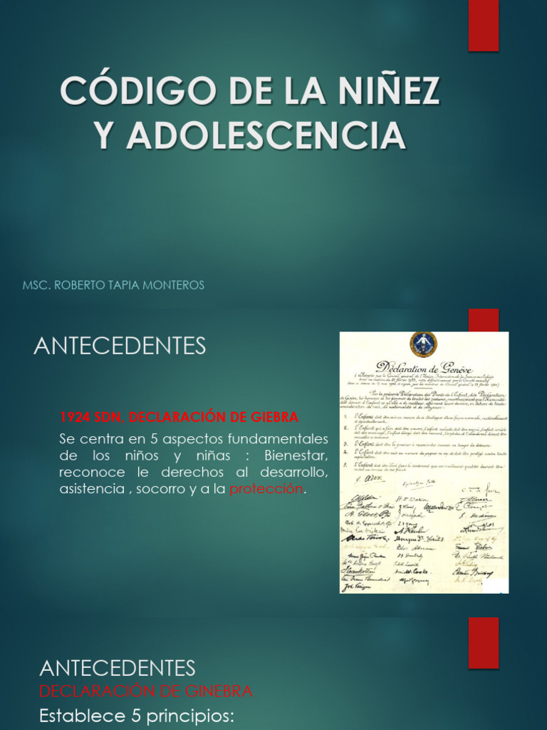 Código de La Niñez y Adolescencia | PDF | Pensión alimenticia | Adopción