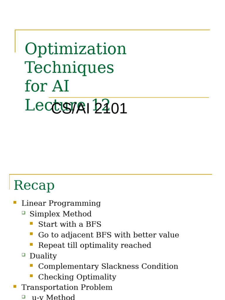 optimization23-12 | PDF | Linear Programming | Theoretical Computer Science