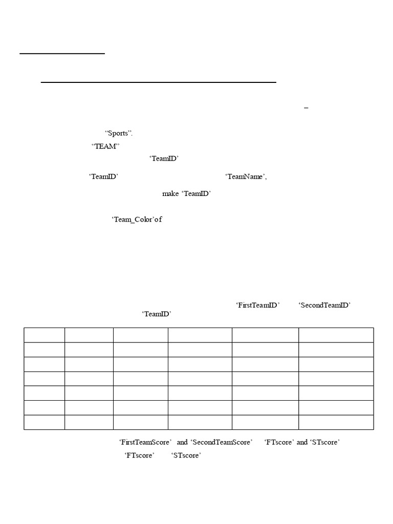 SQL Queries for Sports and Academics | PDF | Relational Database ...