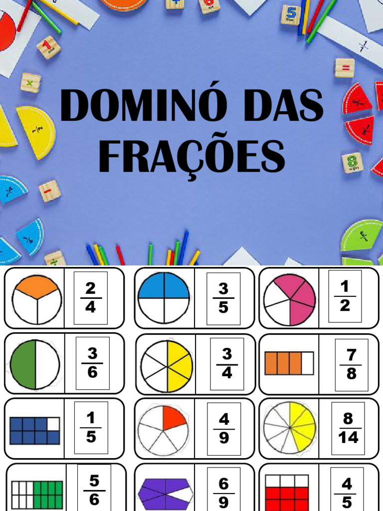 Dominó das Frações para Imprimir | PDF
