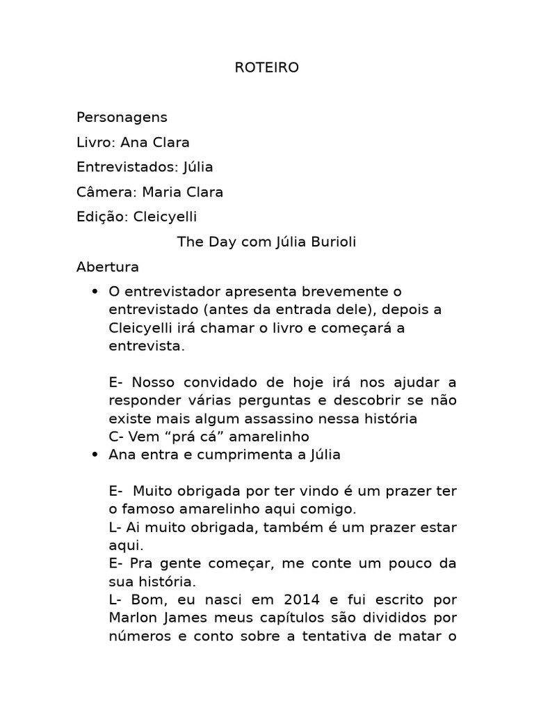 Roteiro 1 Pdf