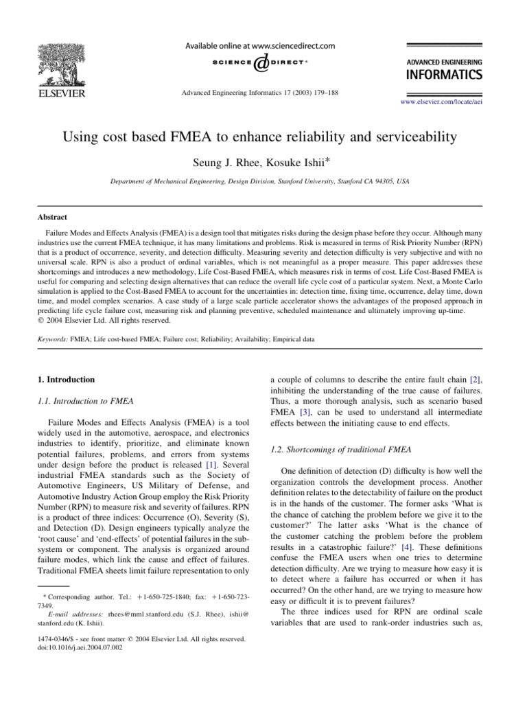 Rhee 2003 | PDF | Reliability Engineering