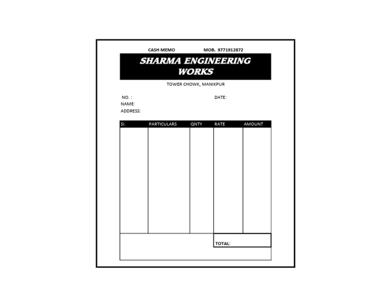 Cash Memo | PDF