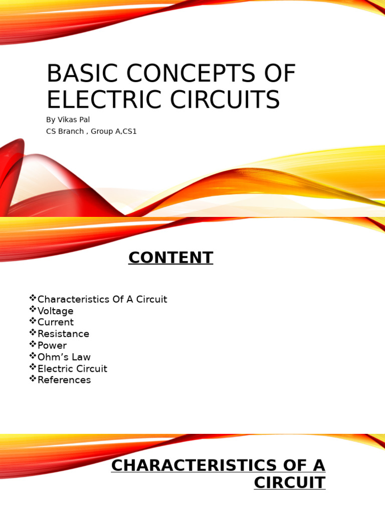 Basic Concepts of Electric Circuits | PDF | Electrical Resistance And ...