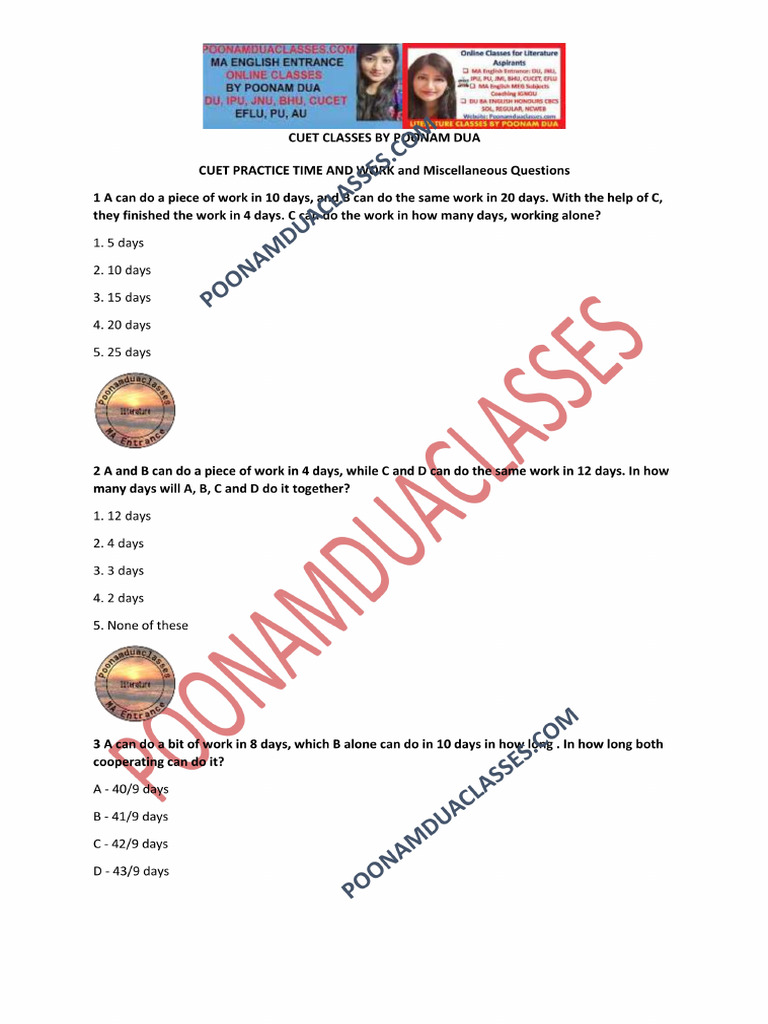 13 Time and Work Part 2 | PDF