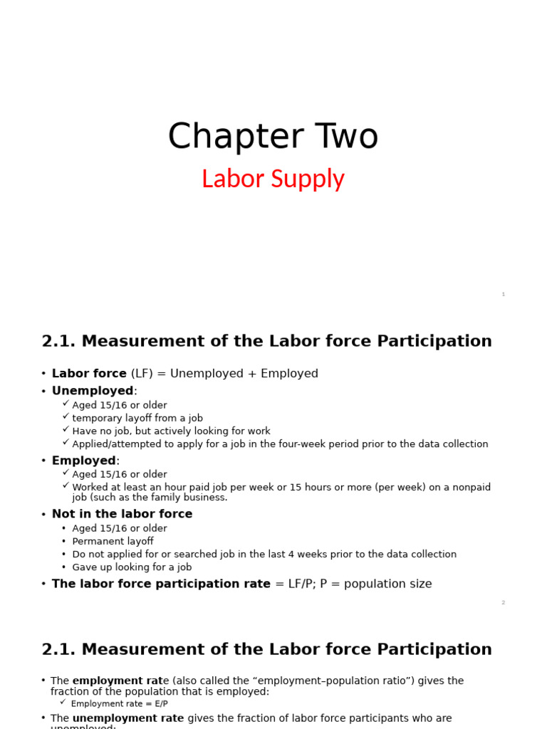New labor force c 2 2 pdf labour economics elasticity economics 