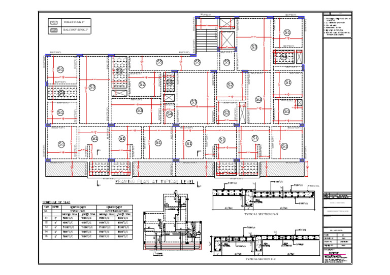 BLOCK-4 FOUNDATION PLAN AND DETAILS-Model | PDF