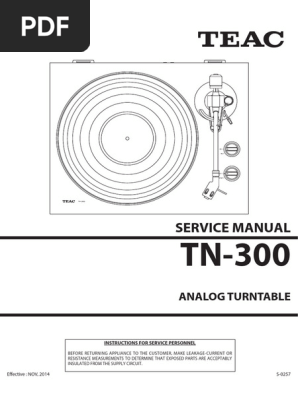 teac_tn-300_service_manual | PDF | Capacitor | Spindle