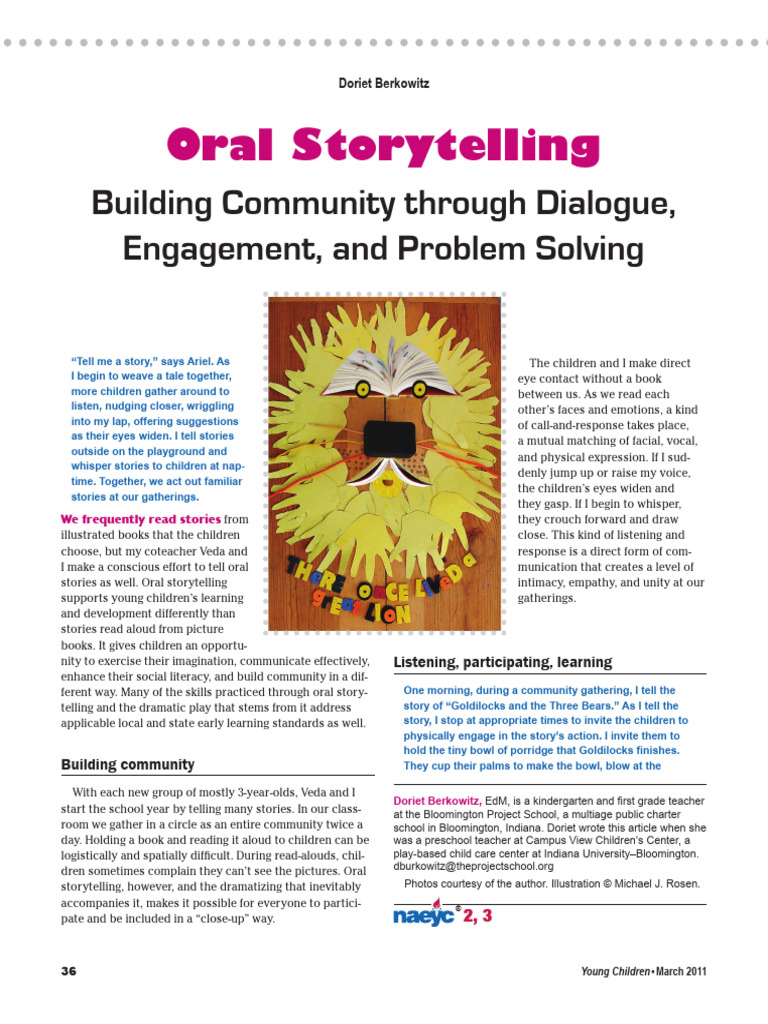 Oral-Storytelling - Sao Chép | PDF | Early Childhood Education ...