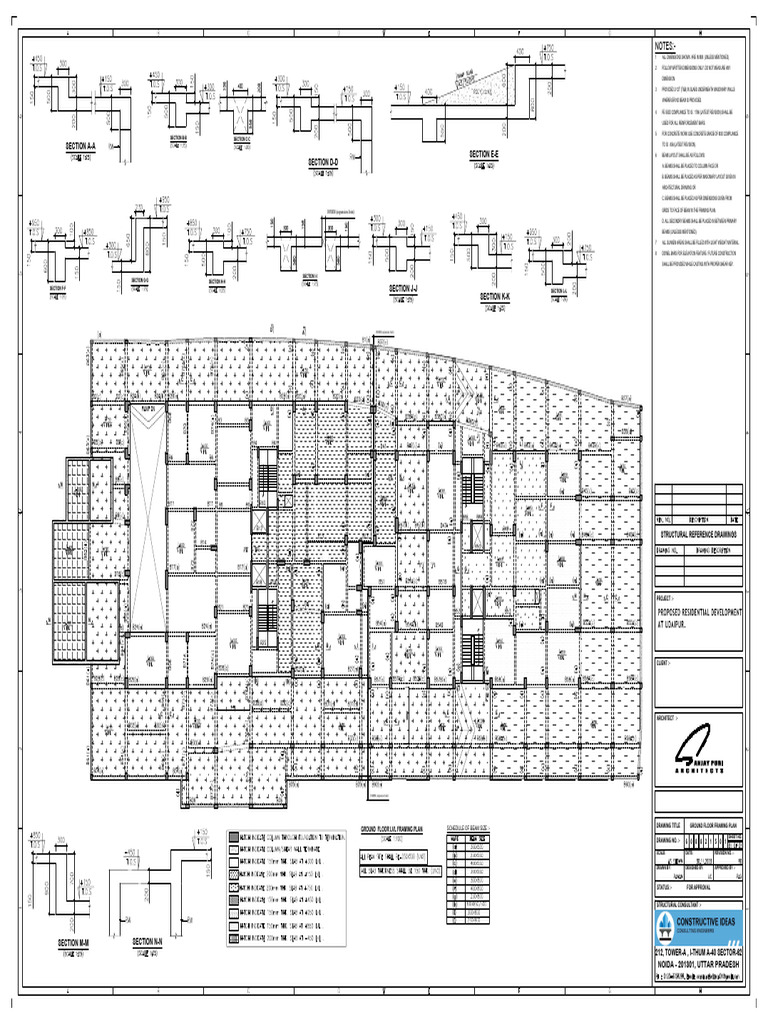 Ground Floor Framing Plan Details | PDF | Beam (Structure ...