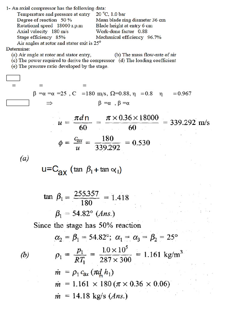 Compressor Sheet Solution | PDF