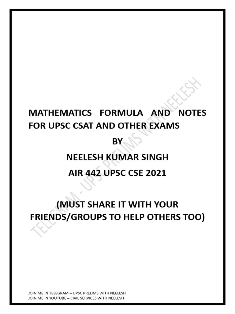 Final Document For Csat | PDF | Triangle | Area