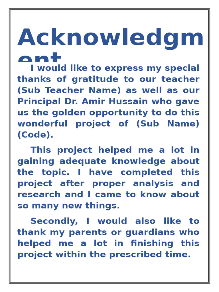 Acknowledgment 12 | PDF