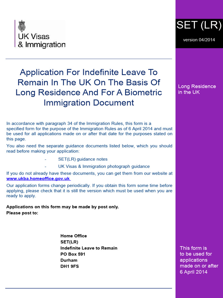 SET (LR) Application Form Guide | PDF | Cheque | Payments