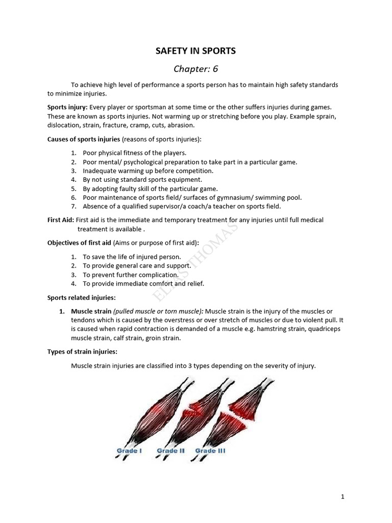 (New) Safety in Sports CHP 6 | PDF | Knee | Elbow
