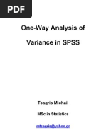 Download One-Way Analysis of Variance in SPSS by Michail SN8043481 doc pdf
