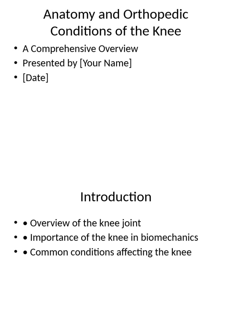 Knee Anatomy and Common Conditions | PDF | Knee | Osteoarthritis