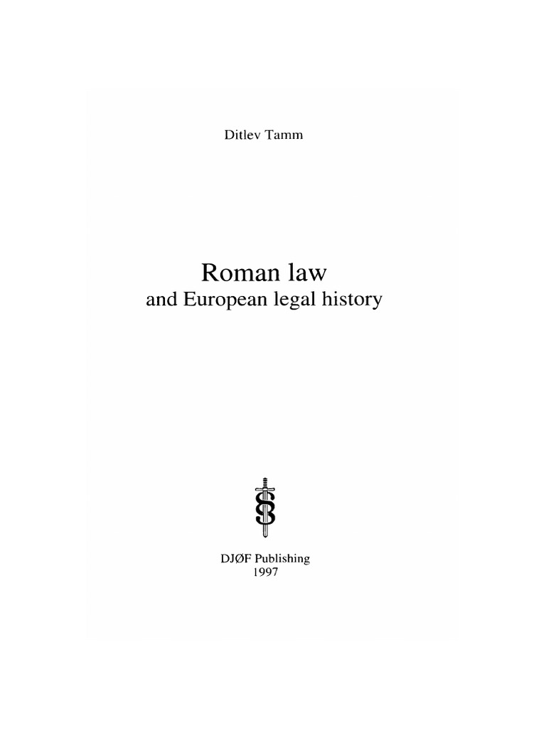 Roman Law and European Legal History | PDF | Roman Law | Ancient Europe
