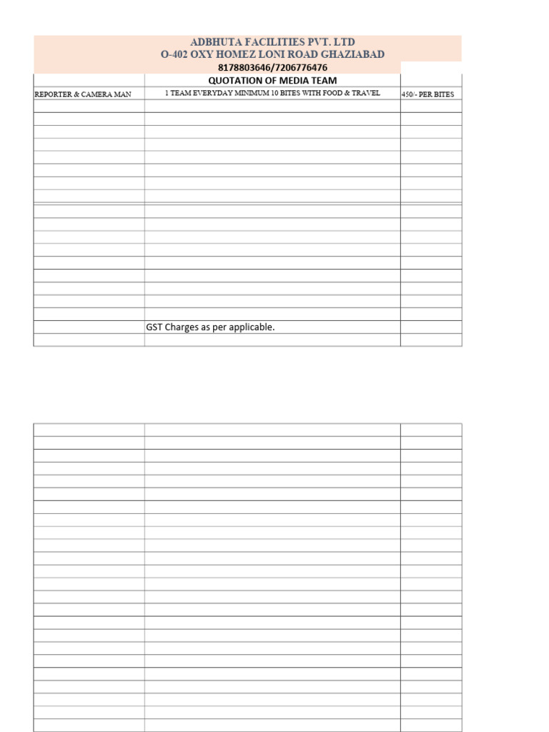 Media Rate List 1 | PDF