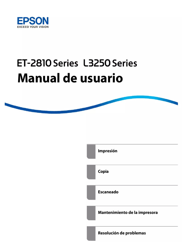 Manual de Usuario Epson EcoTank L3250 (Español - 197 Páginas) | PDF