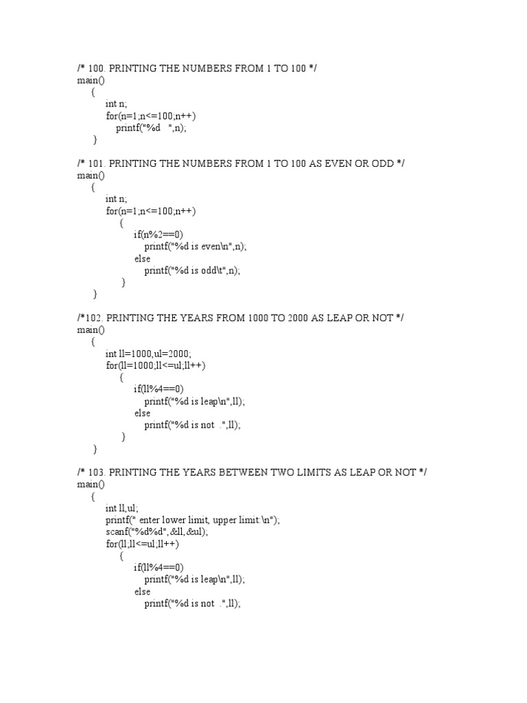 C Programming Number and Year Functions | PDF | Computer Libraries ...