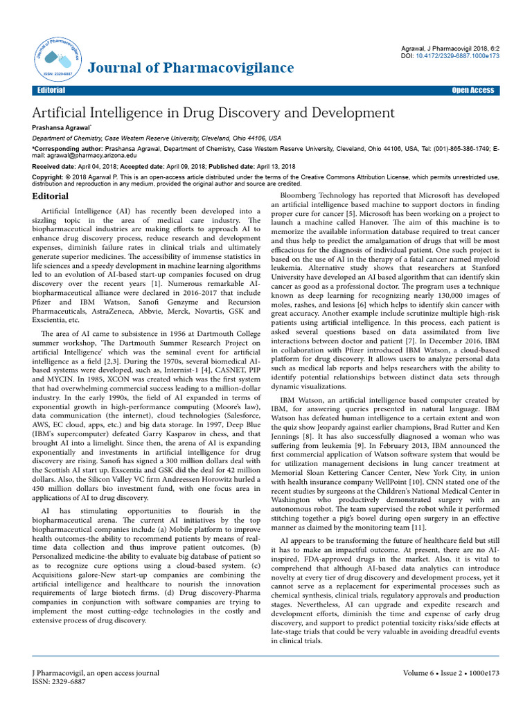 Artificial Intelligence in Drug Discovery and Deve | PDF | Artificial ...
