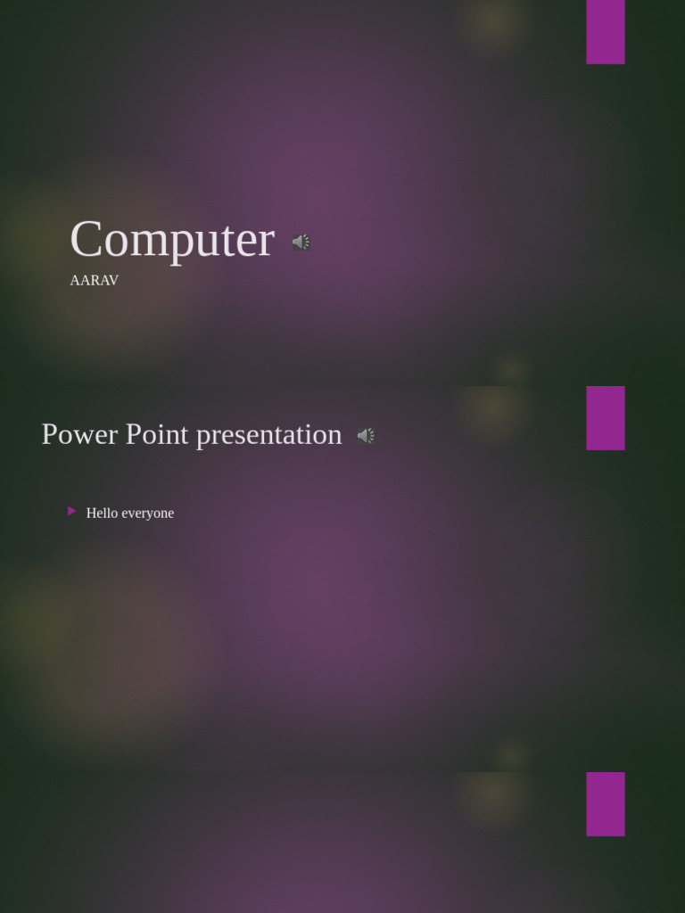 Computer Presentation by Aarav | PDF