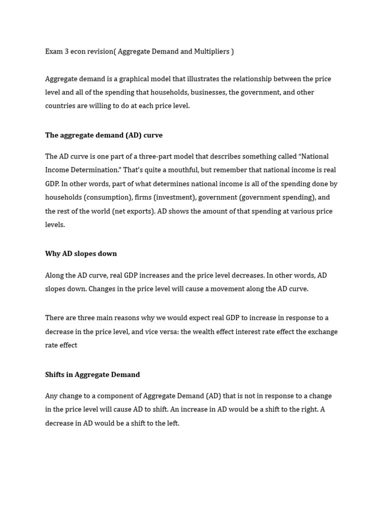 Understanding the Ad Multiplier Effect | PDF | Fiscal Multiplier ...