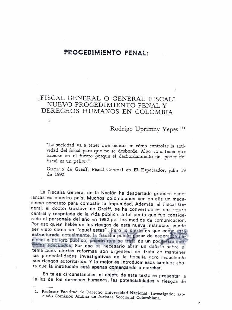 ¿Fiscal General o General Fiscal | PDF | Derecho penal | Fiscal