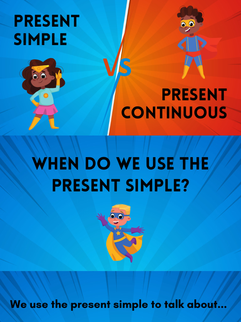Present Simple vs Continuous Guide | PDF