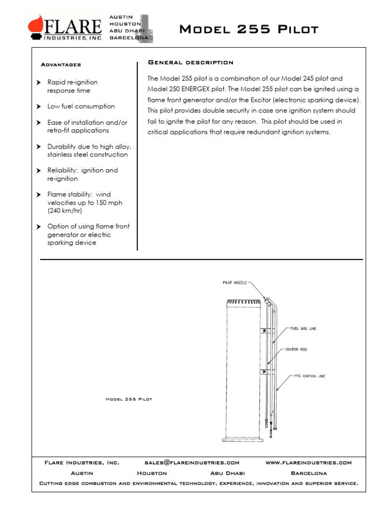 Model 255 Pilot: Reliable Ignition System | PDF | Combustion ...