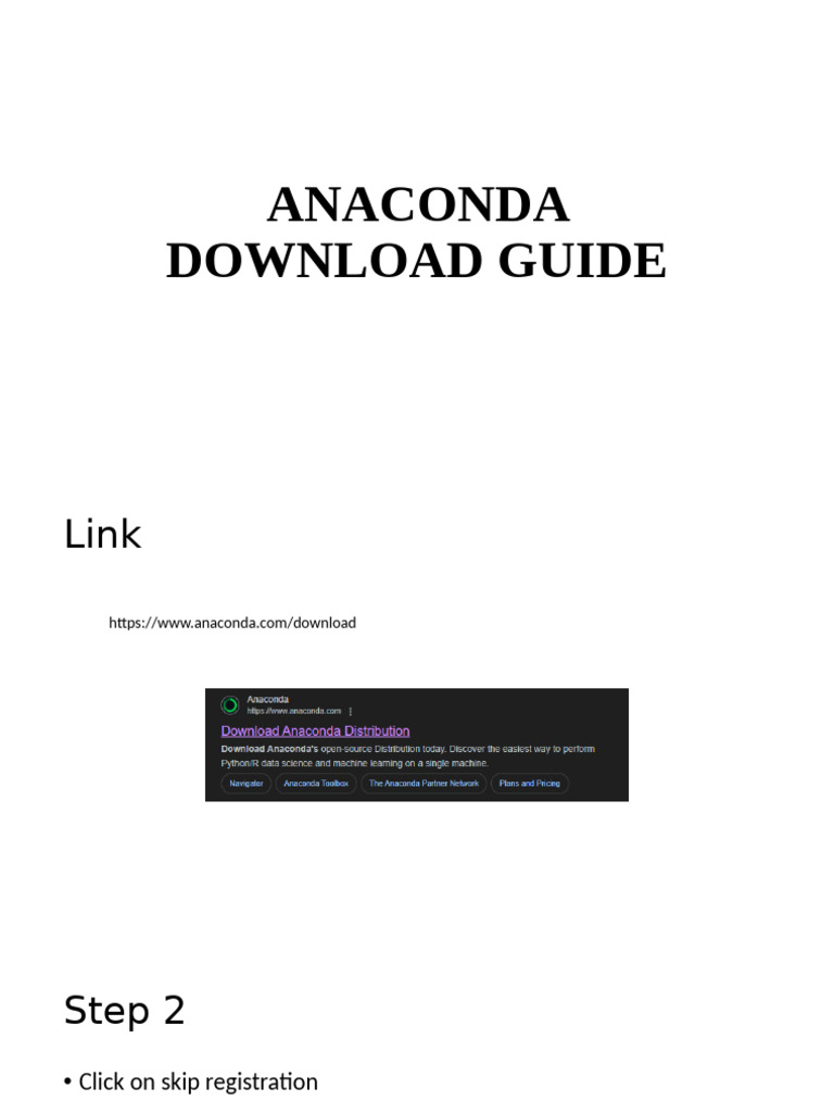 Anaconda Download Guide | PDF
