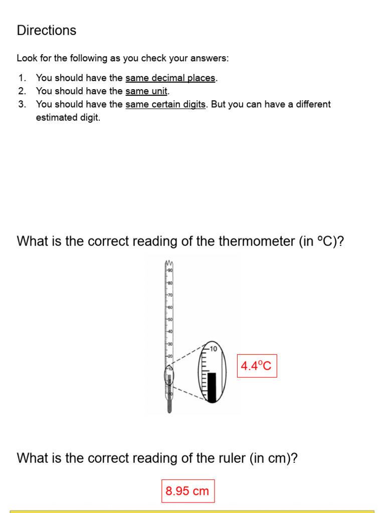 Measurement and Reading Guidelines | PDF