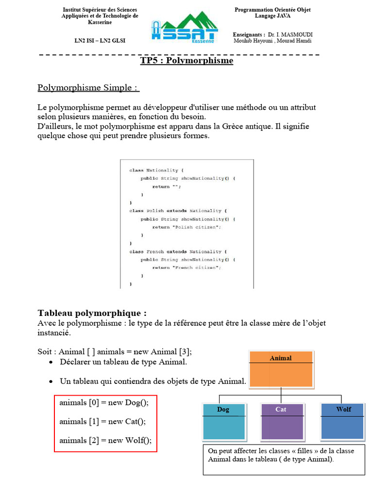 Polymorphisme en Java et Gestion de Produits | PDF | Informatique ...