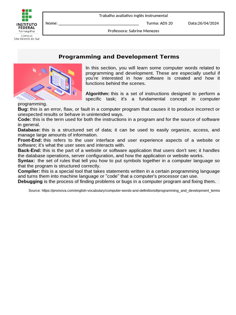 Programming and Development Terms | PDF