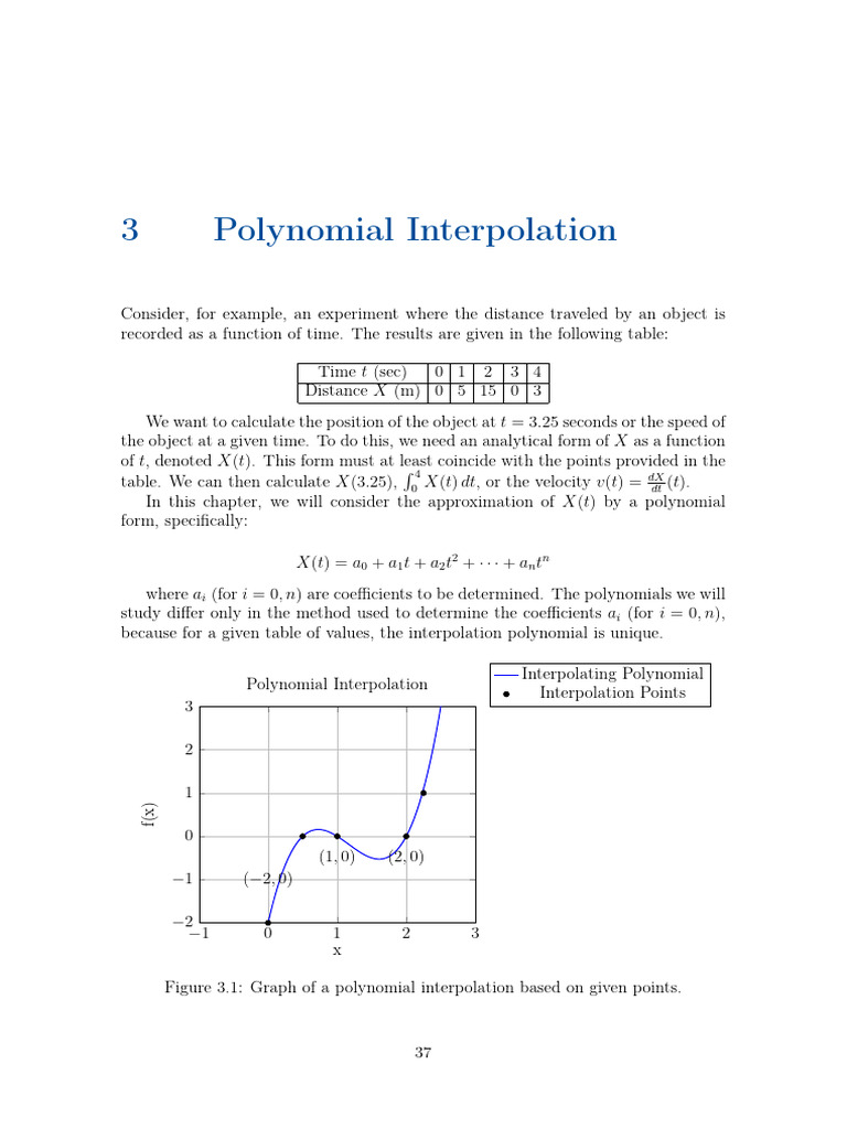 Polynomial Interpolation Methods Explained | PDF | Interpolation ...