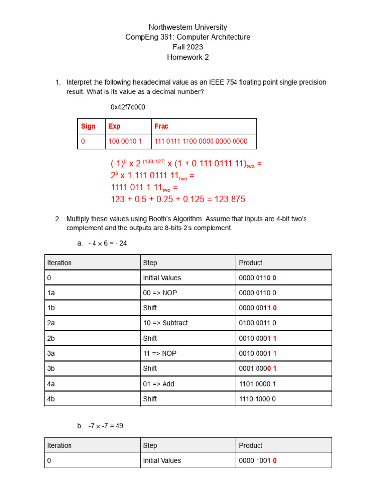 CompEng 361 - Homework 2 Solutions | PDF | Applied Mathematics ...