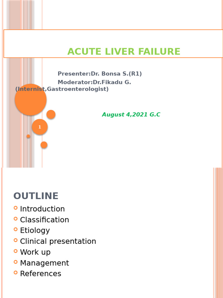 Acute Liver Failure Overview and Management | PDF | Hepatitis | Causes ...
